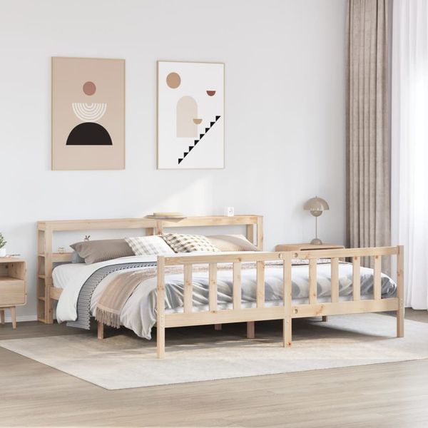 vidaXL Posteľ bez matraca 180x200 cm masívna borovica