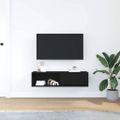 TV skrinka vidaXL Dub čierny 100x31x25,5 cm Konštrukčné drevo