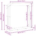 vidaXL Regál na krbové drevo s pláštenkou 200x60x200 cm