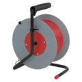 Predlžovací kábel EMOS P19420 na bubne 20 m / 4 zásuvky / červený / PVC / 230 V / 1 mm2