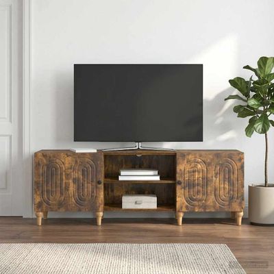 vidaXL TV skrinka 150 x 31 x 50 cm Dymový dub Kompozitné drevo