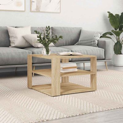 vidaXL Konferenčný stolík dub sonoma 58x58x40 cm kompozitné drevo