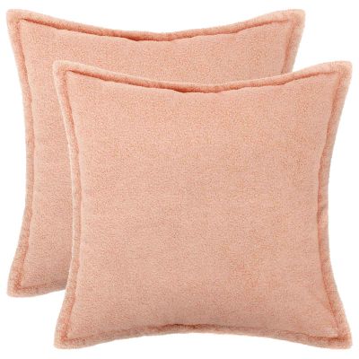vidaXL Poťah na podložku 2 pcs HOUTEN Ružová 50 x 50 cm Bouclé
