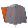 vidaXL Stan pre 3 osoby so strechou Šedá a oranžová 320 x 320 x 203 cm