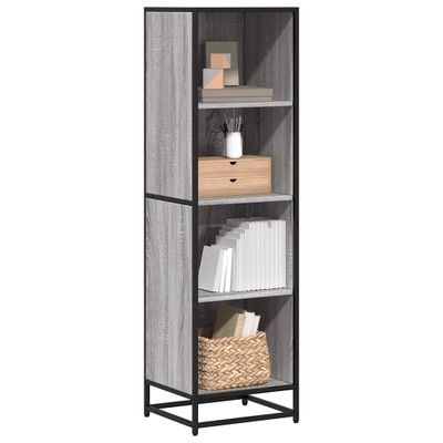 vidaXL Knižnica sivý dub sonoma 40x35x139 cm kompozitné drevo