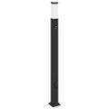 vidaXL Stĺpikové svietidlo so senzorom a zásuvkou 110 cm čierne IP44