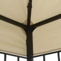 vidaXL Altánok s LED reťazou 3x3 m, krémový