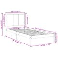 vidaXL Extra dlhá posteľ bez matraca biela 100x210 cm masívne drevo