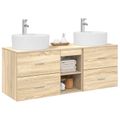 vidaXL Set kabinetov do kúpeľne 3 ks Dub sonoma 49,5 x 44,5 x 65 cm