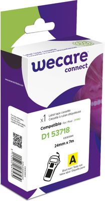 WECARE ARMOR páska kompatibilná s DYMO S0720980,Black/Yellow,24MM*7M