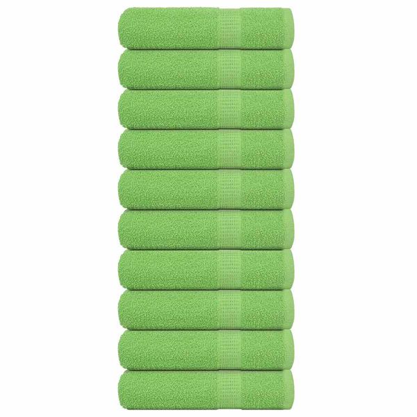 vidaXL Utierky na ruky FROGN 10 ks jablkovo zelené 50x100 cm 360 g/m²