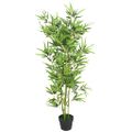 vidaXL Umelá rastlina, bambus s kvetináčom 120 cm, zelený