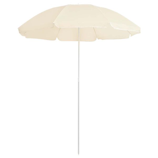 vidaXL Záhradný slnečník, oceľová tyč, pieskový 180 cm
