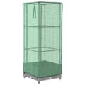 vidaXL Záhon s krytom na skleník ratanový vzhľad 40x40x123 cm