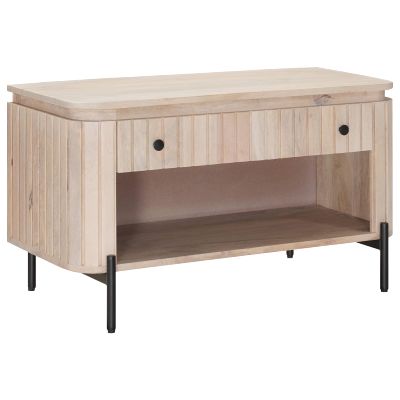 vidaXL Lavička na topánky so zásuvkou s poličkou 85 x 37 x 48 cm