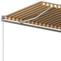 vidaXL Samostatne stojaca automatická markíza 500x300 cm žlto-biela