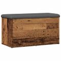 vidaXL Úložná lavica Old Wood 82x42x45 cm Konštrukčné drevo