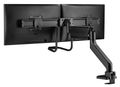 Neomounts DS75-450BL2 /Držák displeje/na stůl/17-32"/svorka+průchodka/VESA 100X100/nosn.2x8kg/plyn. píst/2 displeje/čer Držák, VESA, stolní, pro 2 ploché monitory, úhloprícka 17"-32", náklon 20°, otácení 180°, rotace 360°, nosnost 16kg, cerný