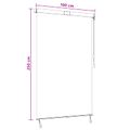 vidaXL Roleta Viacfarebný 100 x 250 cm Textil a hliník