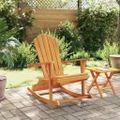 vidaXL Záhradná hojdacia stolička Adirondack tíkový masív