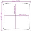 vidaXL Tieniaca plachta 160 g/m² štvorcová modrá 3x3 m HDPE