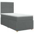 vidaXL Posteľ boxspring s matracom Tmavosivá 100 x 200 cm Látka