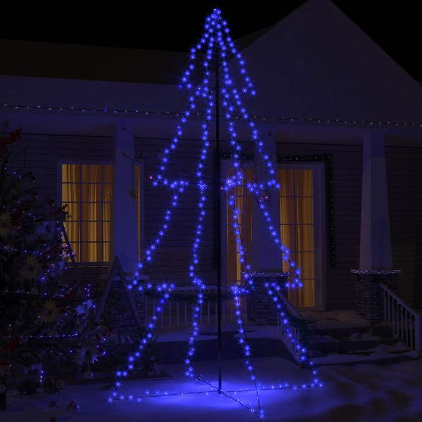 vidaXL Vianočný stromček, kužeľ, 360 LED, dovnútra aj von 143x250 cm
