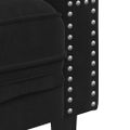vidaXL Pohovka Chesterfield čierna zamat