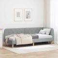 vidaXL Rohový rám postele Svetlosivá 80 x 200 cm látka