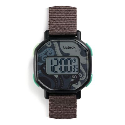 Náramkové digitálne hodinky Ticlock Čierna chobotnica