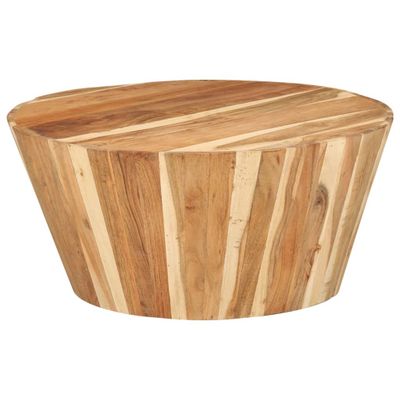 vidaXL Konferenčný stolík Ø65x31 cm akáciový masív