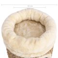 vidaXL Domček pre mačky s luxusným vankúšom 33 cm, morská tráva