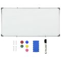 vidaXL Magnetická tabuľa biela 110x60 cm oceľ