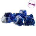 vidaXL Záhradné kamene Modrá 12 cm Sklo