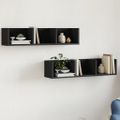 vidaXL Nástenné skrinky 2 ks čierne 75x18x16,5 cm kompozitné drevo