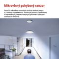 Mikrovlnný senzor (pohybové čidlo) IP20 2000W, biely