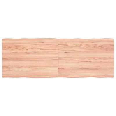 vidaXL Stolová doska svetlohnedá 140x50x(2-4)cm ošetrený masív hrany