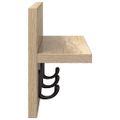 vidaXL Vešiak na stenu Nástenná montáž Sonoma dub 40 x 10,5 x 18 cm