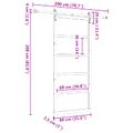 vidaXL Posuvné dvere 80 x 208 cm Borovicový masív Prírodná