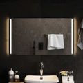 vidaXL Zrkadlo do kúpeľne s LED Priehľadná 90 x 50 cm tvrdené sklo