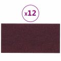 vidaXL Nástenné panely 12 ks fialové 60x30 cm látka 2,16 m²