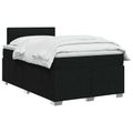 vidaXL Posteľ boxspring s matracom Čierna 120 x 200 cm Látka