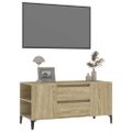 vidaXL TV skrinka dub sonoma 102x44,5x50 cm spracované drevo