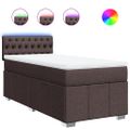 vidaXL Boxspring posteľ s matracom tmavohnedá 100x200 cm látka