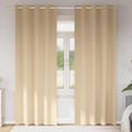 vidaXL Záclony na zatemnenie s krúžkami 2 ks Krémová 245 x 140 cm