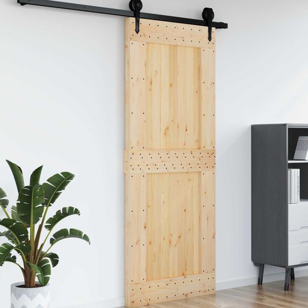 vidaXL Dvere NARVIK Prírodná 90 x 210 cm Masívne borovicové drevo