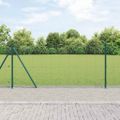 vidaXL Zvarené drôtené pletivo s betónovým základom 100 x 0,8 m Zelená