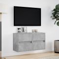 vidaXL TV nástenné skrinky s LED svetlami 2 ks betón. sivé 41x31x45 cm