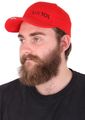 Kšiltovka s LED svetlom B-CAP 25lm, nabíjacia, USB, univerzálna veľkosť, červená SIXTOL
