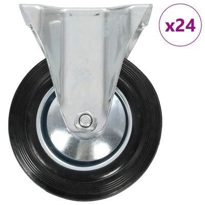 vidaXL 24 ks pevné kolieska 160 mm